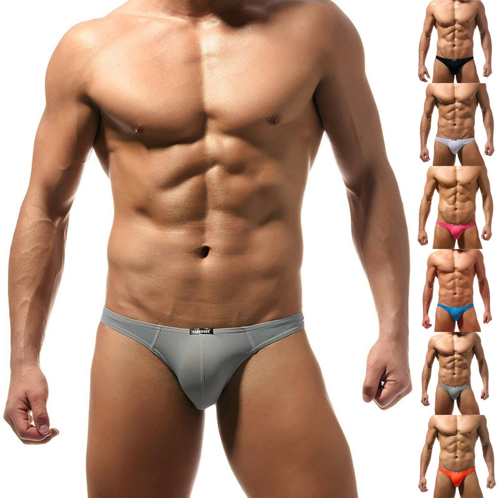 Men's Thong Cartoon Print U Personalized Low Waisted Elastic Underwear