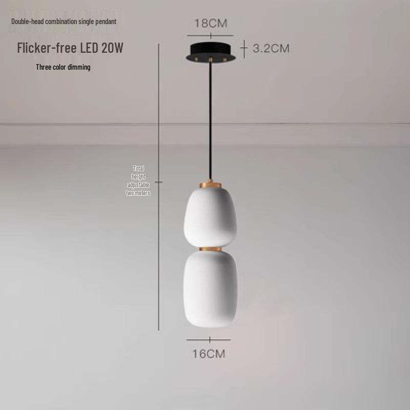 Wabi-Sabi Style Nordic Glass Pendant Light for Japanese Modern Minimalist Decor