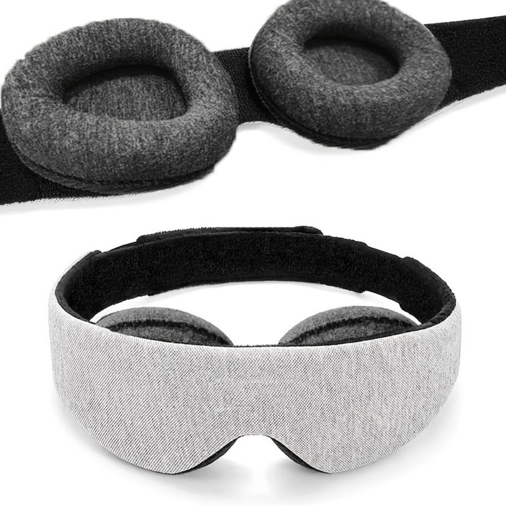 Light Blocking 3D Sleep Eye Mask Adjustable Travel Eye Cover Blindfold Eyeshade  Shift Work