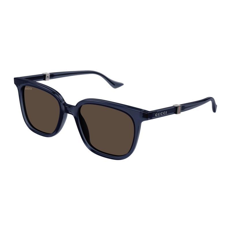 

GUCCI Temple logo acetate square sunglasses Men s blue 54 синий