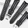 20mm For Any Brand Curved Arc Leather Watch Strap Genuine Cowhide Men Watchband For Rolex Gmt IWC Omega MIDO Citizen Bracelet