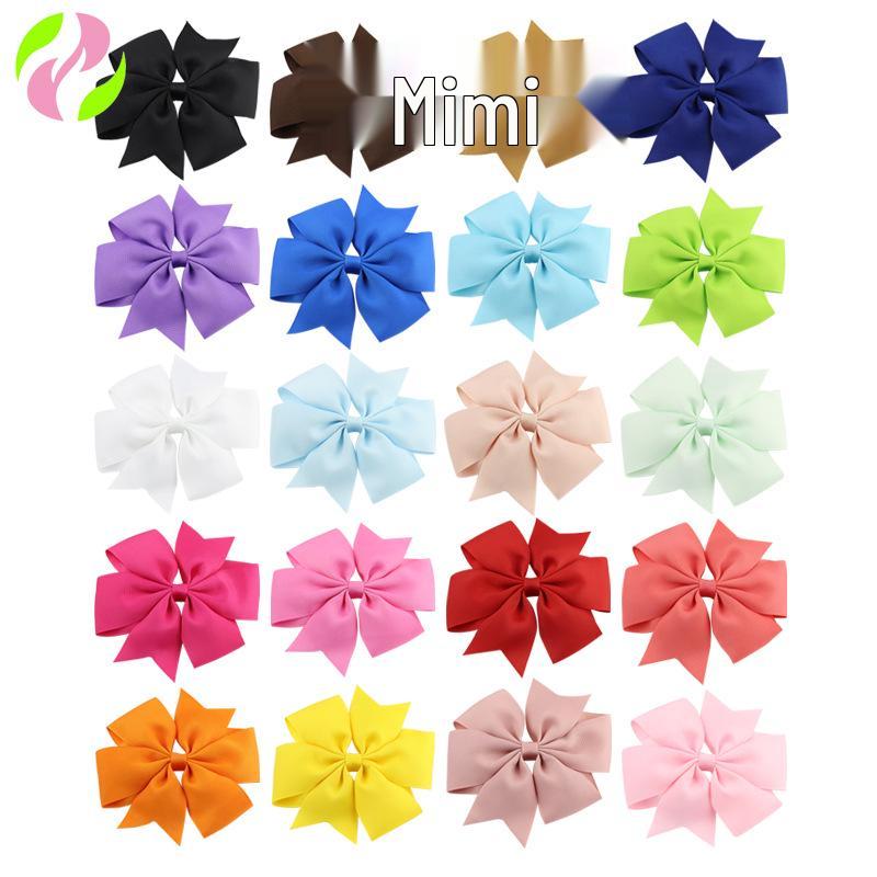 

20-Color Swallowtail Bow Hair Clip for Kids - Large Fabric Hair Accessory