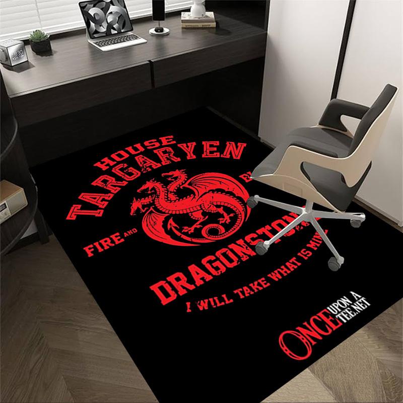 

1pc House Targaryen Dragonstone Home Office, Durable Polyester Floor Mat with Easy, Office Decor, Urban Style, Nonslip Backing 60cm by 90cm