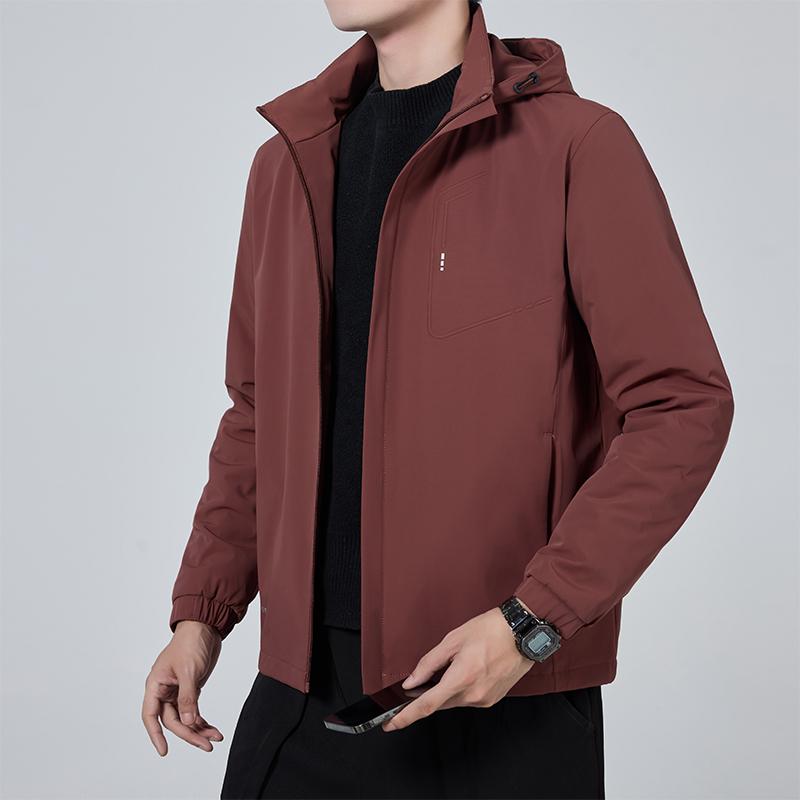 Jacket Men's Velvet Jacket Large Size Fashionable Waterproof Versatile Casual Thin Velvet Jacket