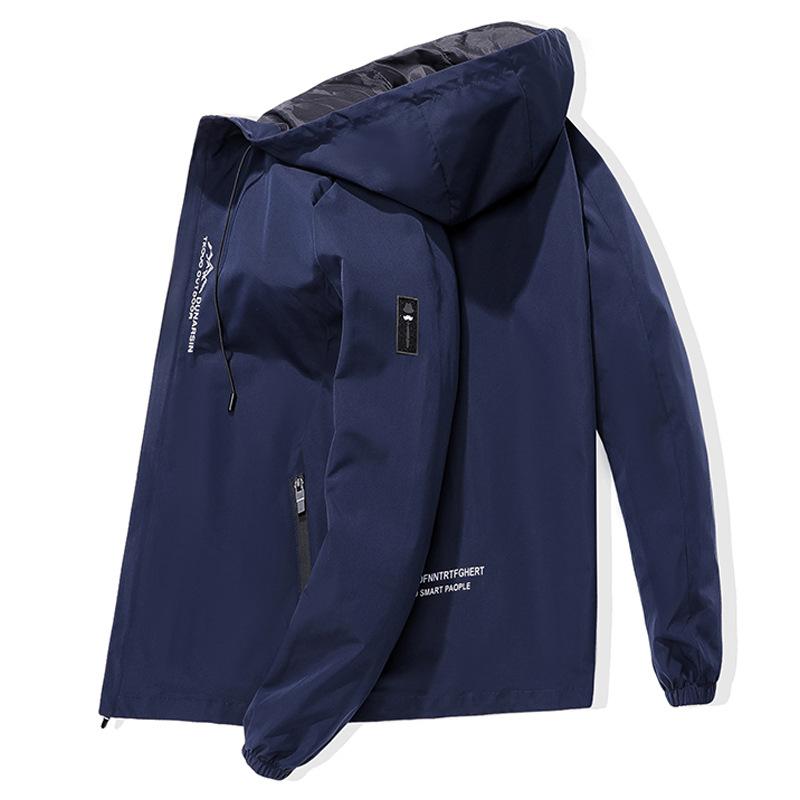 

Мужская спортивная походная куртка Мужские уличные куртки-бомберы Водонепроницаемая ветровка Спортивные повседневные куртки-карго Мужские пальто 5XL темно-синий