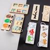 Dřevěná DIY aktivní deska pro děti Montessori odemykací západka dveří párovací puzzle Hračky pro rané vzdělávání a rozvoj dovedností pro děti