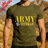 Vintage Military Pride Print Unisex Tshirt Proud Army Veteran Soft Cotton Crew Short Sleeve Casual For Patriotic Holiday Tops