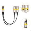 Splitter Cord, 1 XLR Female To 2 Male Y Cable, 30cm for Equelizer