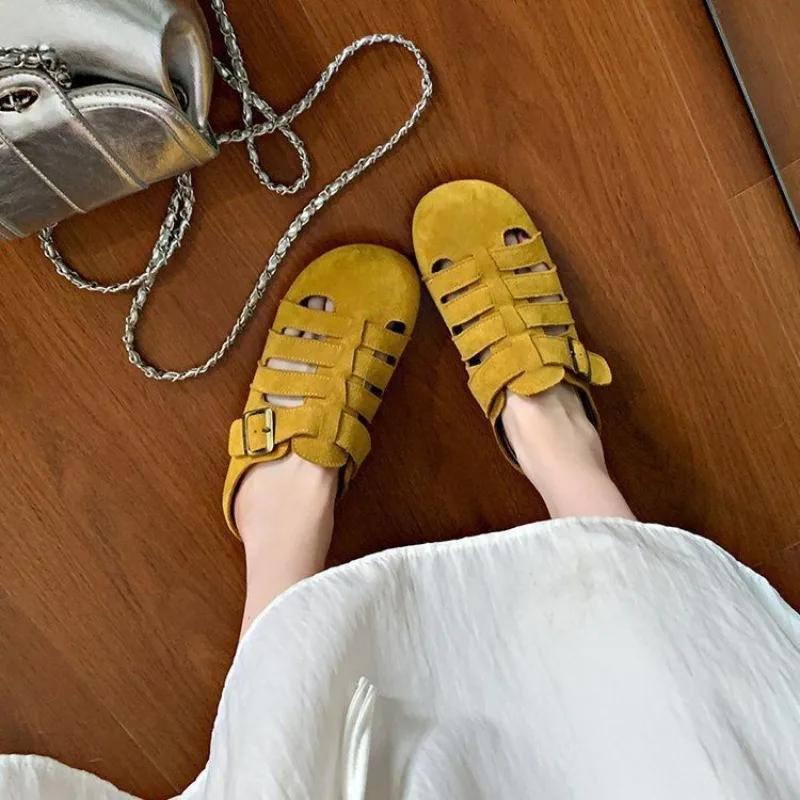 Fashion Roman Sandals Soft Woman Slippers Low Price 39 Casual Slides 2025 Trend New Style Korea Unique Luxury Vip Summer Shoes for Women