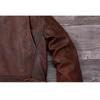Chinese Size Vintage Red Brown Men Leather Jacket M65 Hunting Flight Jacket Genuine Cowhide Coat Autumn