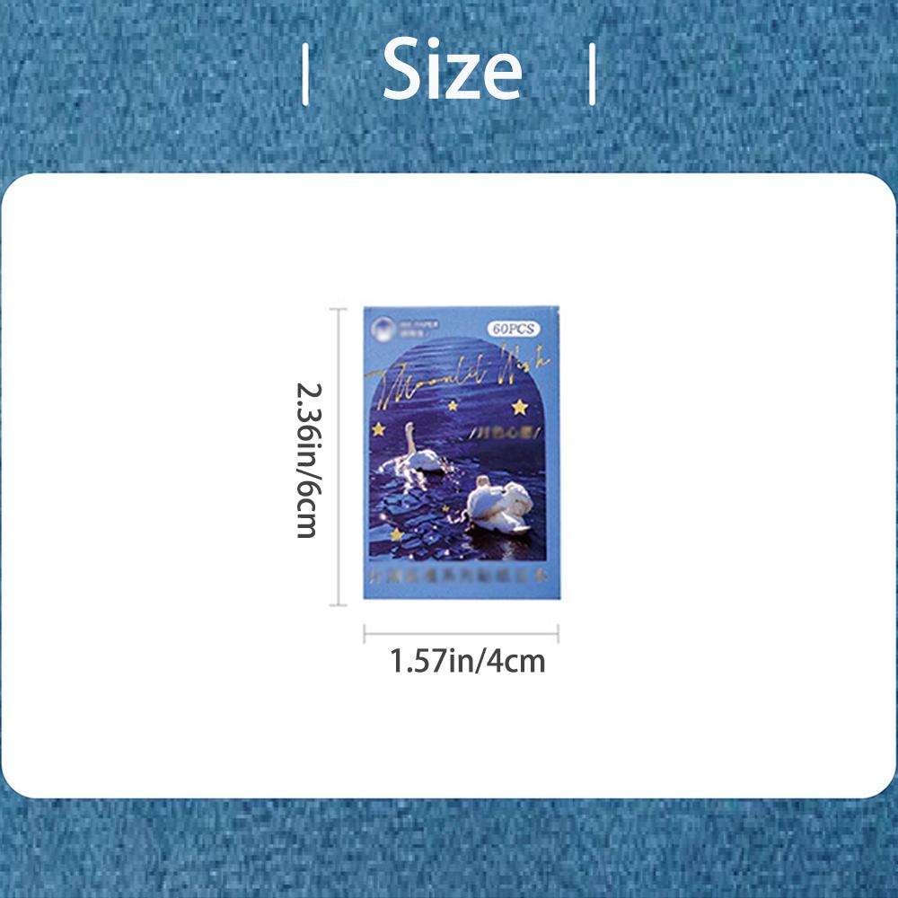 60 sheets Mini Sticker Book Moment Romantic Series Ins Wind Hand Account Material DIY Sticker Book
