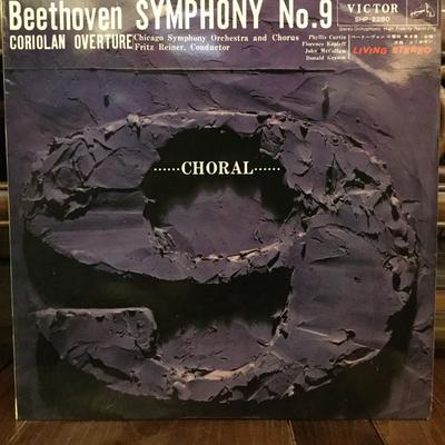 LP Record FRITZ REINER CHICAGO SYMPHONY ORCH  Beethoven Symphony No. 9 Choral C SHP2280 VICTOR 1972 Japan Classical Used