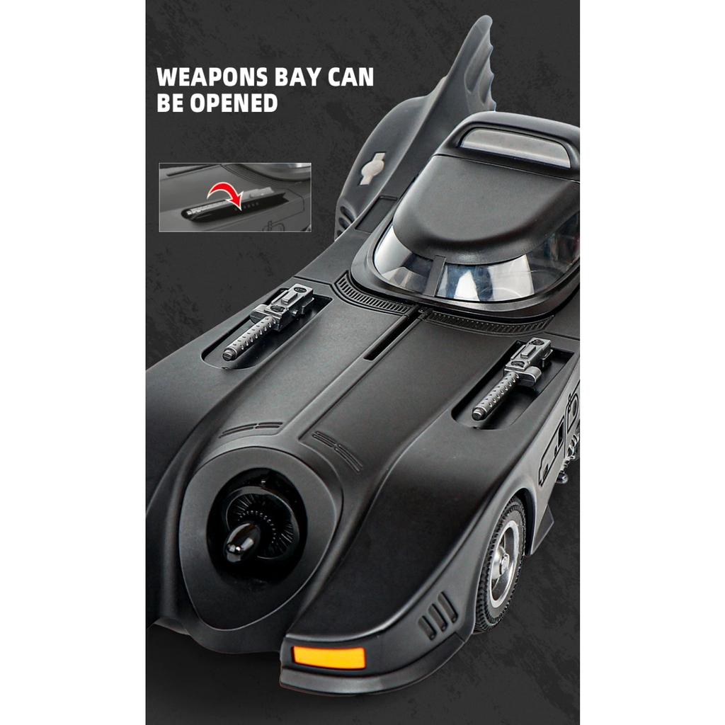 1/18 Scale 1989 Batmobile Die-cast Car with Batman Figure, Toys for Kids and Adults , Black