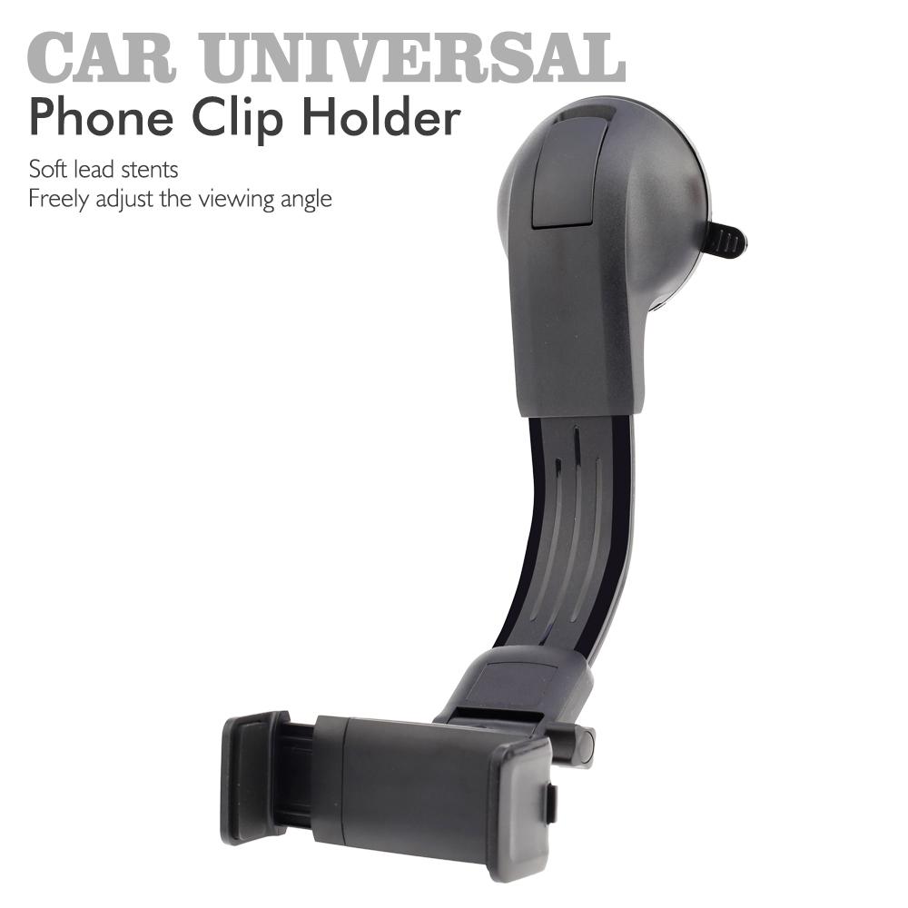 Car Universal Bendable Phone Clip Holder Soft Lead Stents Freely Adjust the Viewing Angle Strong Adhesive Vacuum Suction Cup