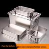 FATTBAO Stainless Steel Deep Rectangular Food Pan with Lid