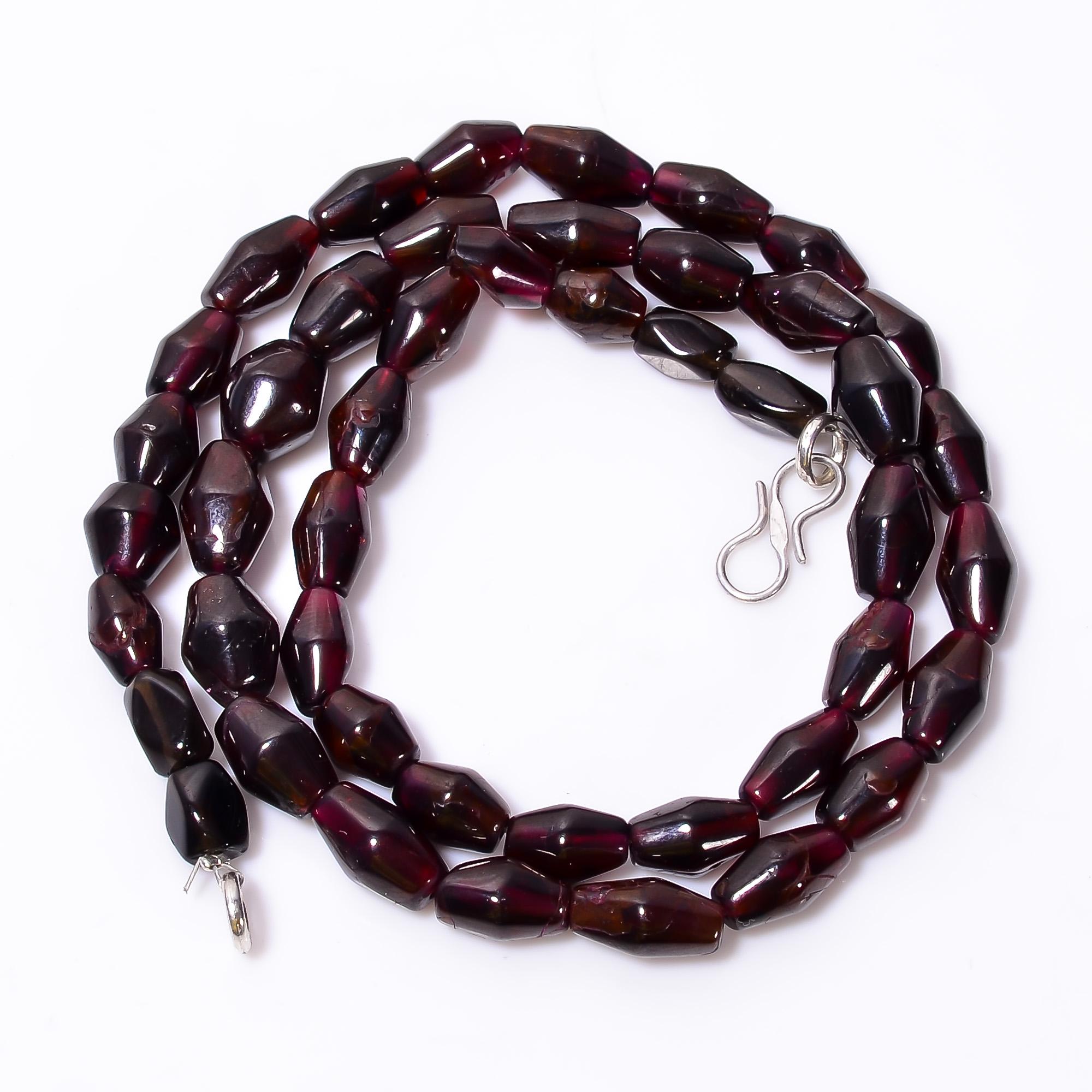 

AAA+ 100% Родолит Гранат Фантазийный Драгоценный Камень Гладкие Бусины Ожерелье 8-10 мм 18 UB-8632