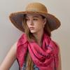Denim Block Natural Wide Rafia Hat Ze07am007na