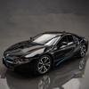 1/22 BMW I8 New Energy Car Alloy Sports Car Model Diecast Metal Racing Car Vehicles Model Simulation Sound Light Childrens Toys Gift