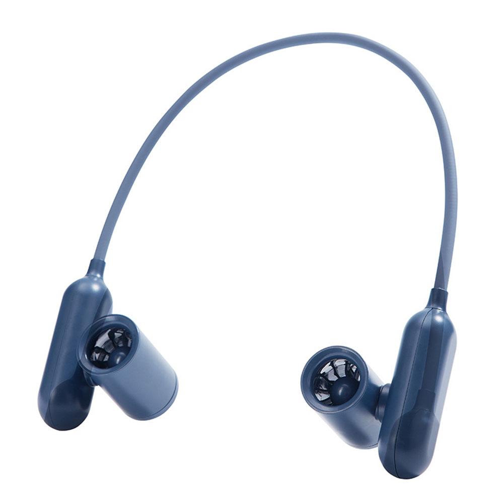 

Adjustable Airflow Neck Fan 3 Speeds for Personalized Cooling During Outdoor Activities Lightweight and Portable синій