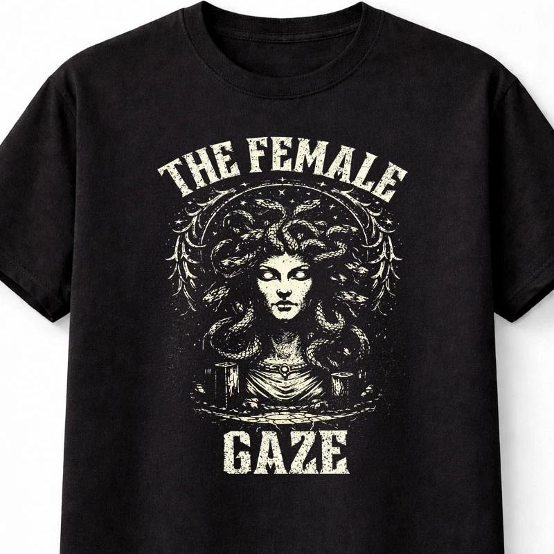 Medusa Female Gaze Gothic Mythology Graphic Unisex TShirt Dark Art S5XL S