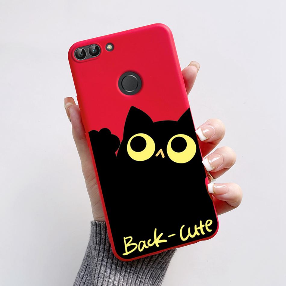 For Huawei P Smart 2018 Case Cute Cat Bear Cartoon Frog Soft Cover For Huawei P Smart FIG-LX1 5.65 Inch Case Coque Fundas Shell