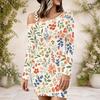 Ladies Plus Size One Side Off Shoulder Long Sleeve Dress