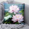 Car Living Room Sofa Cushion Cover Luxury Home Decoration Pillow Cover Chinese Style Lotus Koi Pattern