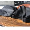 Leisure Women Big Bag Genuine Leather Wide Belt Bucket Bag Soft First Layer Cowhide Shoulder Bag