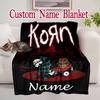Korn Band Horror Art Pattern Blanket, Cozy Blanket for All-Season Comfort on Sofas, Beds, Office, Car, Camping and Travel