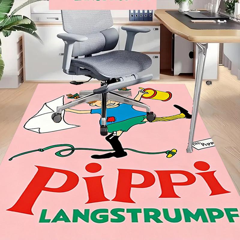 Pippi'S Adventures Pink Land Carpet For Playroom Bedroom Living Room Sofa Home Decorkids Game Area Rug Nonslip Floor Mat