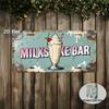 D FlatMilkshake Bar Retro Metal Decorative Sign Food Theme Gift Vintage Style for Food EnthusiastsRestaurant Decoration
