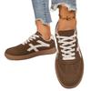 Large Size Spring and Autumn New Retro Leopard Print Women's Round Head Lace-up Large Size Casual Board Shoes
