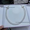 Natural Freshwater Pearls White Double Layer Necklace with Near-Round 3-4/6-7mm Pearls and Figure-8 Clasp.