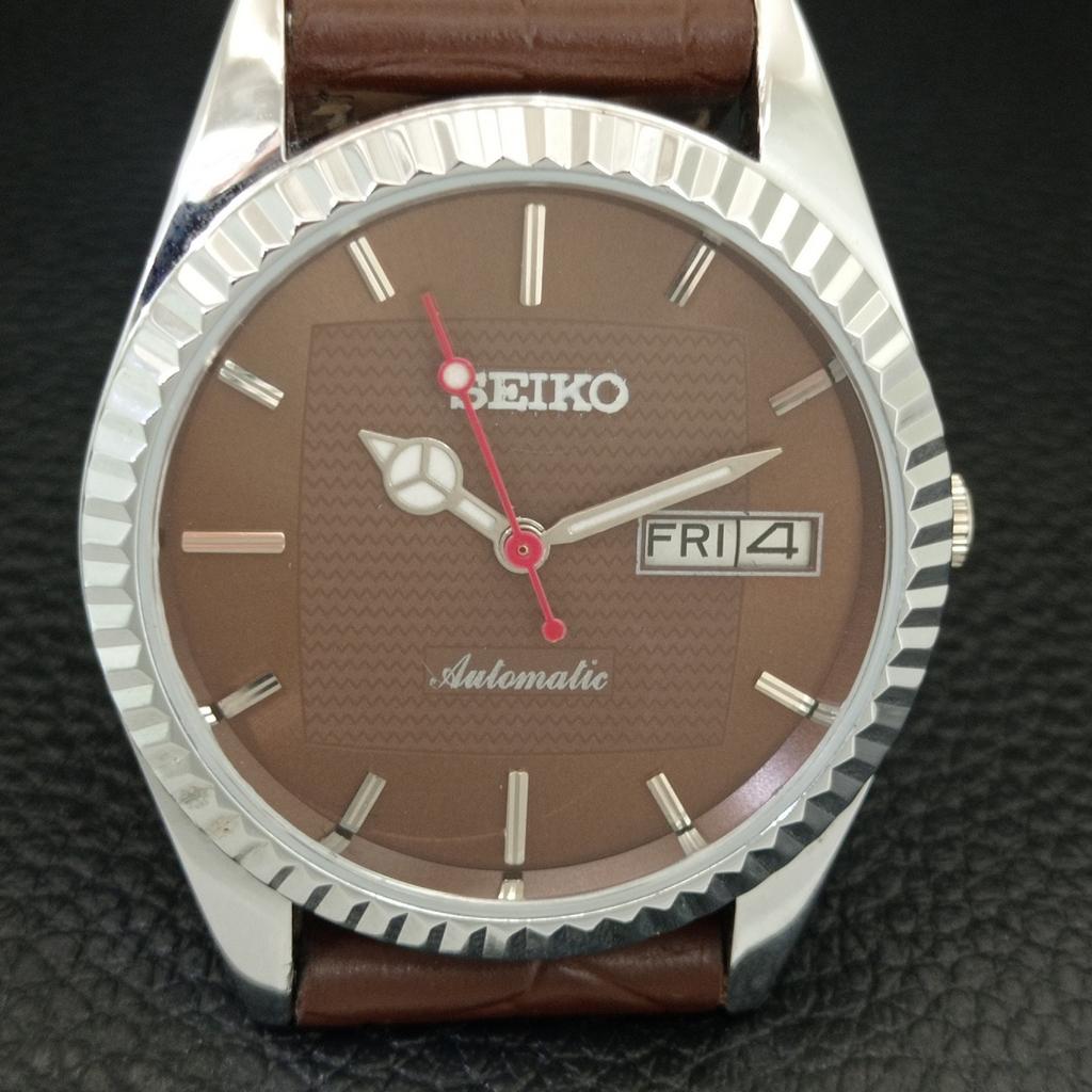 REFURBISHED SEIKO AUTOMATIC 6309A JAPAN MENS VINTAGE BROWN DIAL WATCH a443150-1