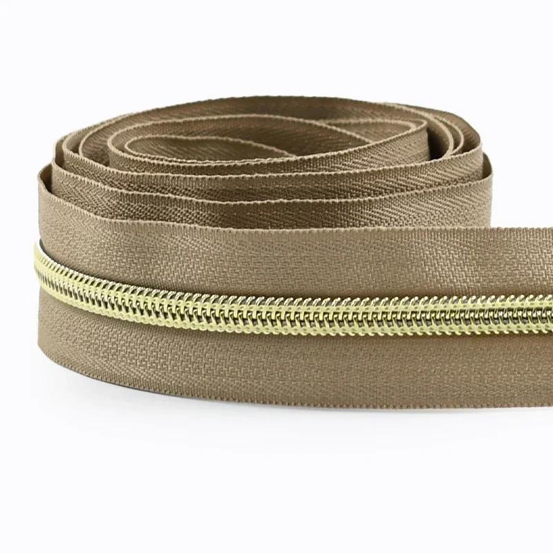 2/3/5/8/10M 5# Nylon Coil Zippers For Bag Clothes DIY Plastic Zipper Tape By The Meter Decorative Zips Repair Sewing Accessories