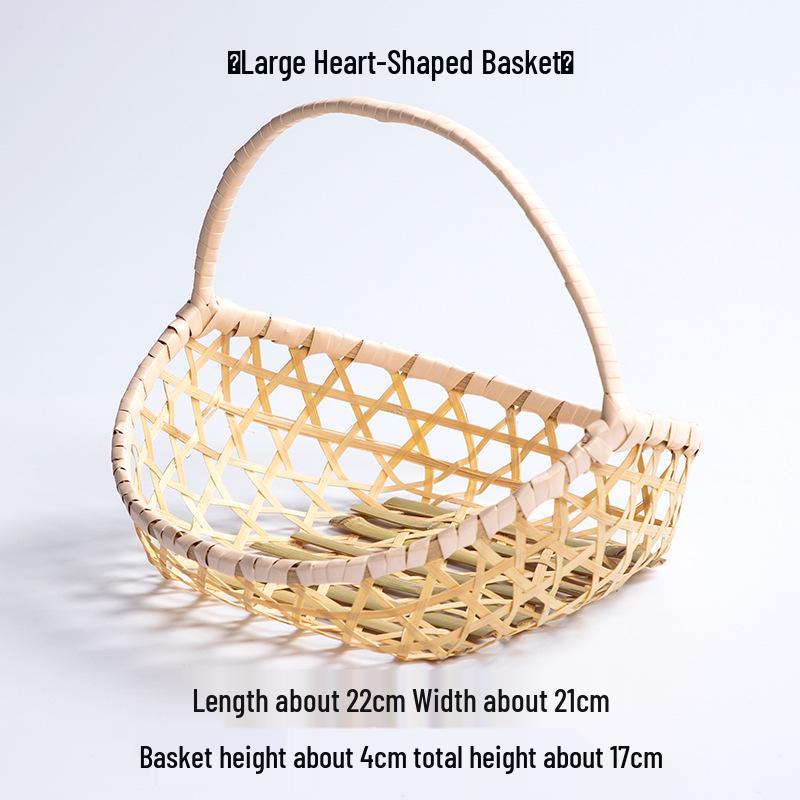 Kreativer Bambus-Webkorb: Kleines Tablett mit Griff für Tee, Snacks oder Gebäck