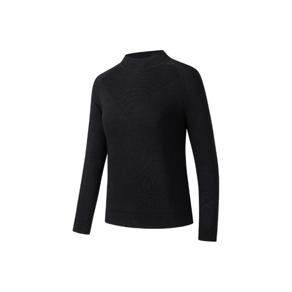 Anta Champion All-Weather Series Slim Fit Solid Color Comfortable Versatile Pullover Casual Long Sleeve Knit Sweater Women Sweater 162530713-3