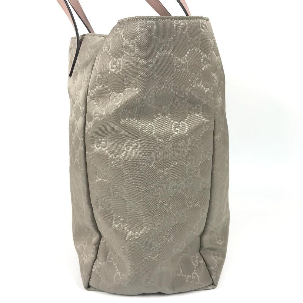 GUCCI 282439 GG logo Bag Tote Bag Hand Bag Leather / Nylon pink/gray