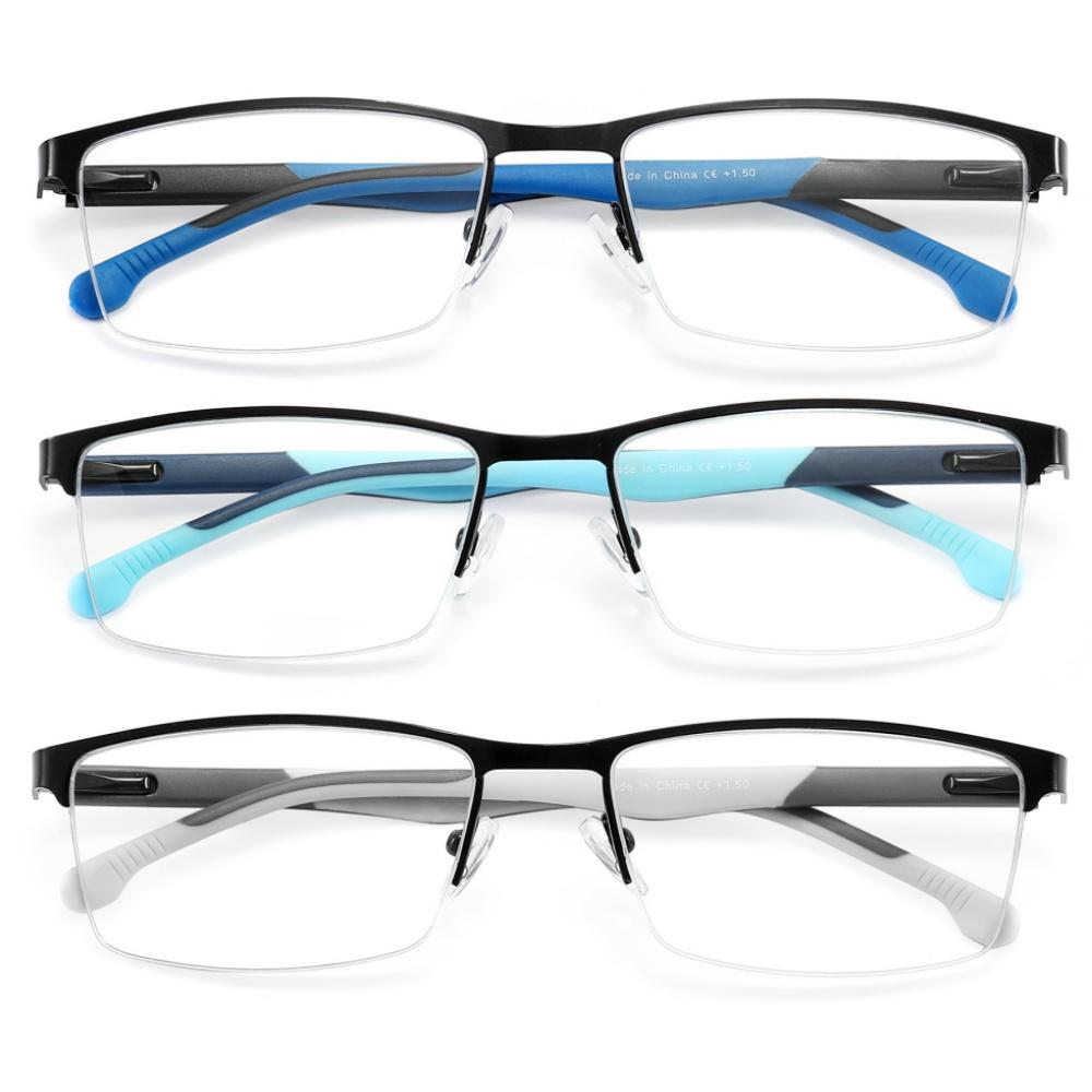 NEW Men Blue light blocking Reading Glasses for Women Metal Frame Readers Magnifier Presbyopia Lens Eyewear +0.75~3.0