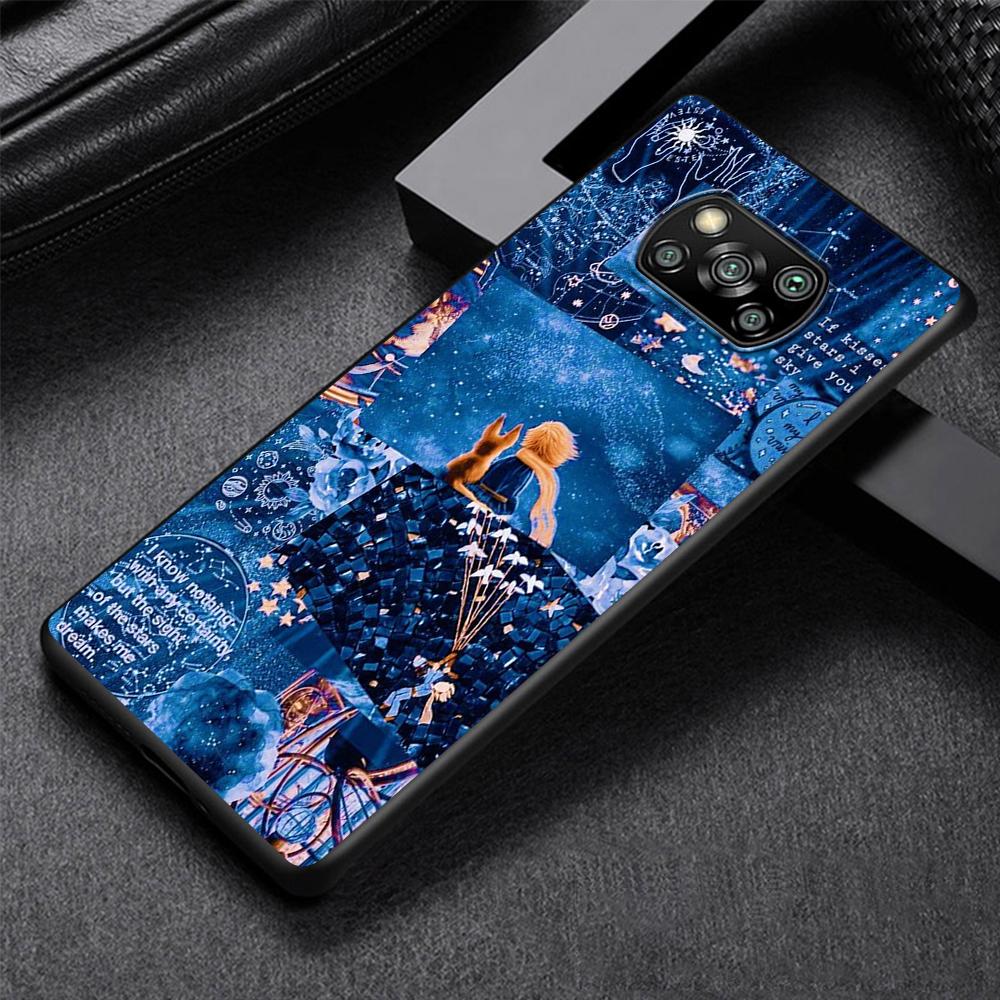 Little Prince Anime Space Case for Xiaomi Poco X3 NFC M3 X4 Pocophone F1 M4 Pro F4 F3 GT Black TPU Phone Cover Redmi Note 11 9S