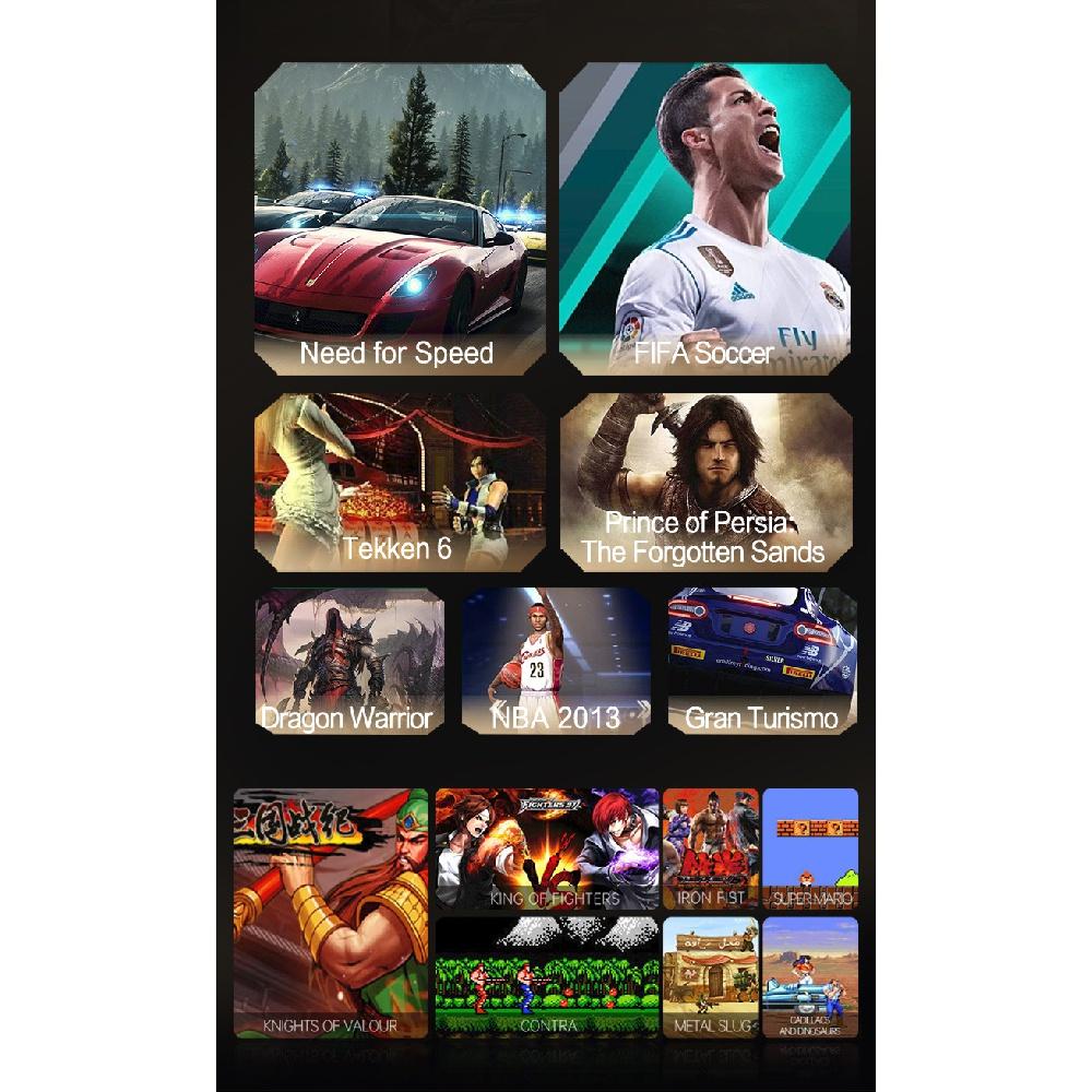 Máquina de jogos de TV de sistema único K8 Luta dupla 3D grande PSP Arcade de código aberto 4K sem fio 2.4G Vento de refrigeração