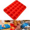 Forma na dort Silikonové mýdlo s 24 otvory Sušenky na košíčky Forma na pečení na bábovku Domácí mini kelímek na muffiny 3D Nepřilnavá forma na želé a cukroví