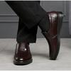 Large size leather shoes Korean version fashion business casual shoes dress breathable leather shoes trend one pedal leather shoes men
