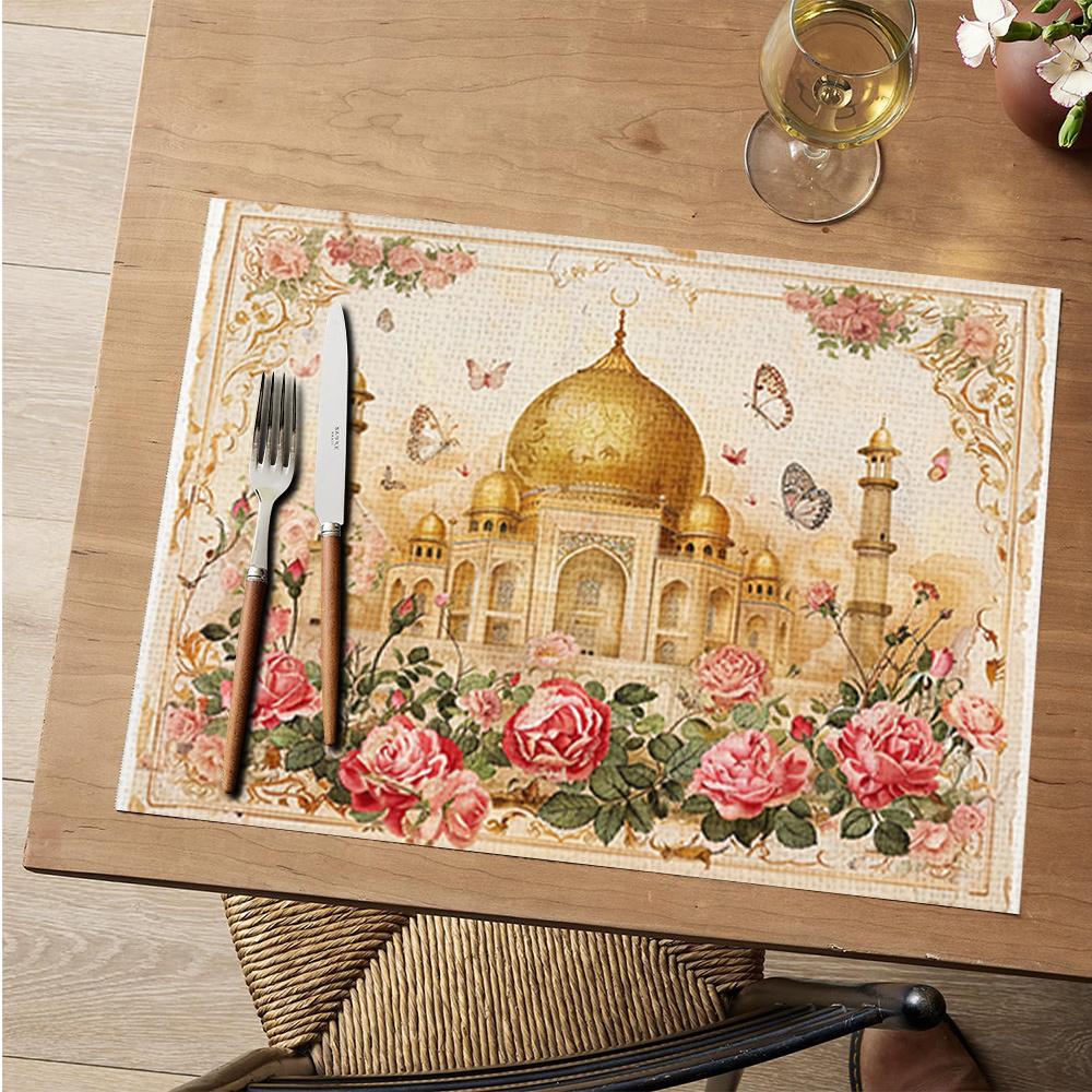 6PC Islamic Ramadan Placemats Suitable for Ramadan & Eid Table Decorations 6PC 30X45cm