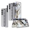 With Wrist Strap Pen Holder Case for Samsung Galaxy Z Fold 7 6 5 4 Cover with Screen Glass Pen Slot Hard for Galaxy Z Fold3 Case