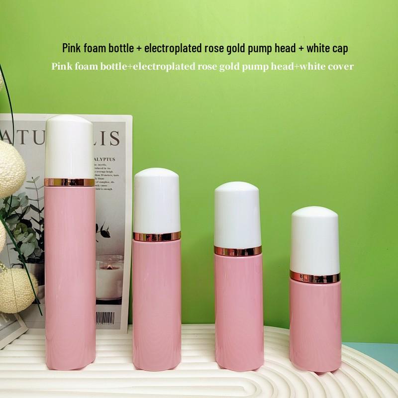 60ml Pink Travel Foaming Intimate Mousse Dispenser Bottle for Eyelash Cleanser