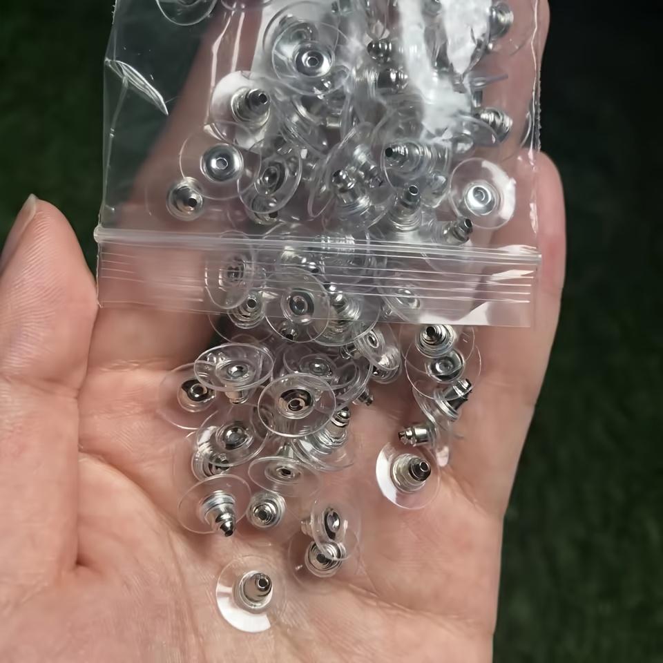 120pcs/lot Earring Backs Safety Bullet Stopper Rubber Jewelry Accessories DIY Parts Ear Plugging