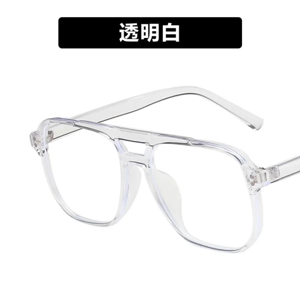 Square Anti-Blue Light Glasses Men Women Transparent Computer Glasses Large Frame Retro Eyeglass  Ópticos Con Receta