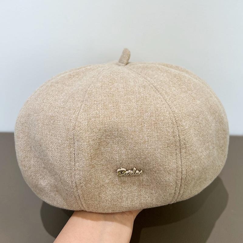 Black Beret Versatile Face Showing Little Beret Painter Female Autumn Korean Hat Big Head Circumference Ins Trendy Hat