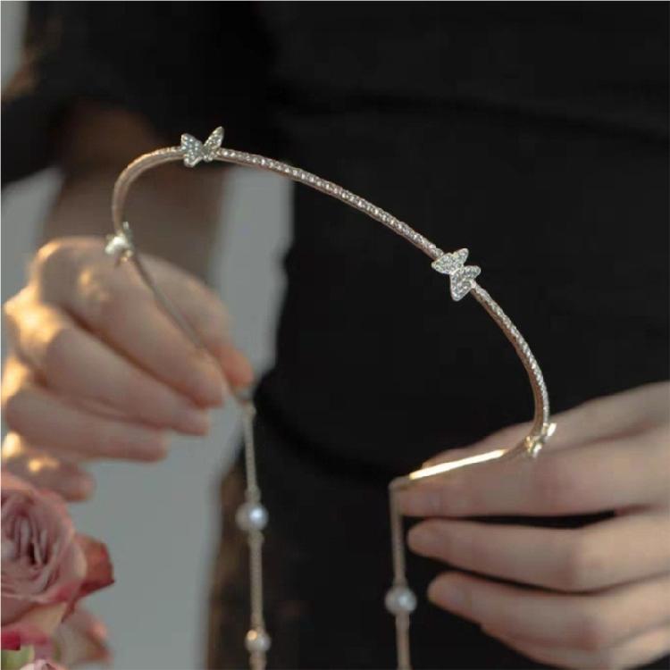 Elegant Crystal Tassels Tiaras for Women Pageant Queen Hairband Perfect for Weddings and Prom Halloween Props